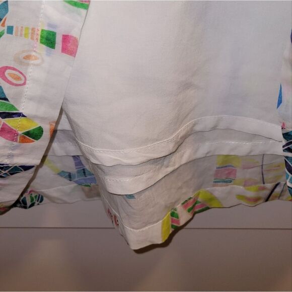 VILAGALLO Tropical Shirt Dress - Size 44 US 12 Palm Trees - Picture 7 of 9